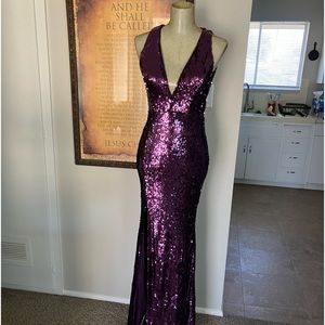 WINDSOR PURPLE PASSION SEQUINS GOWN